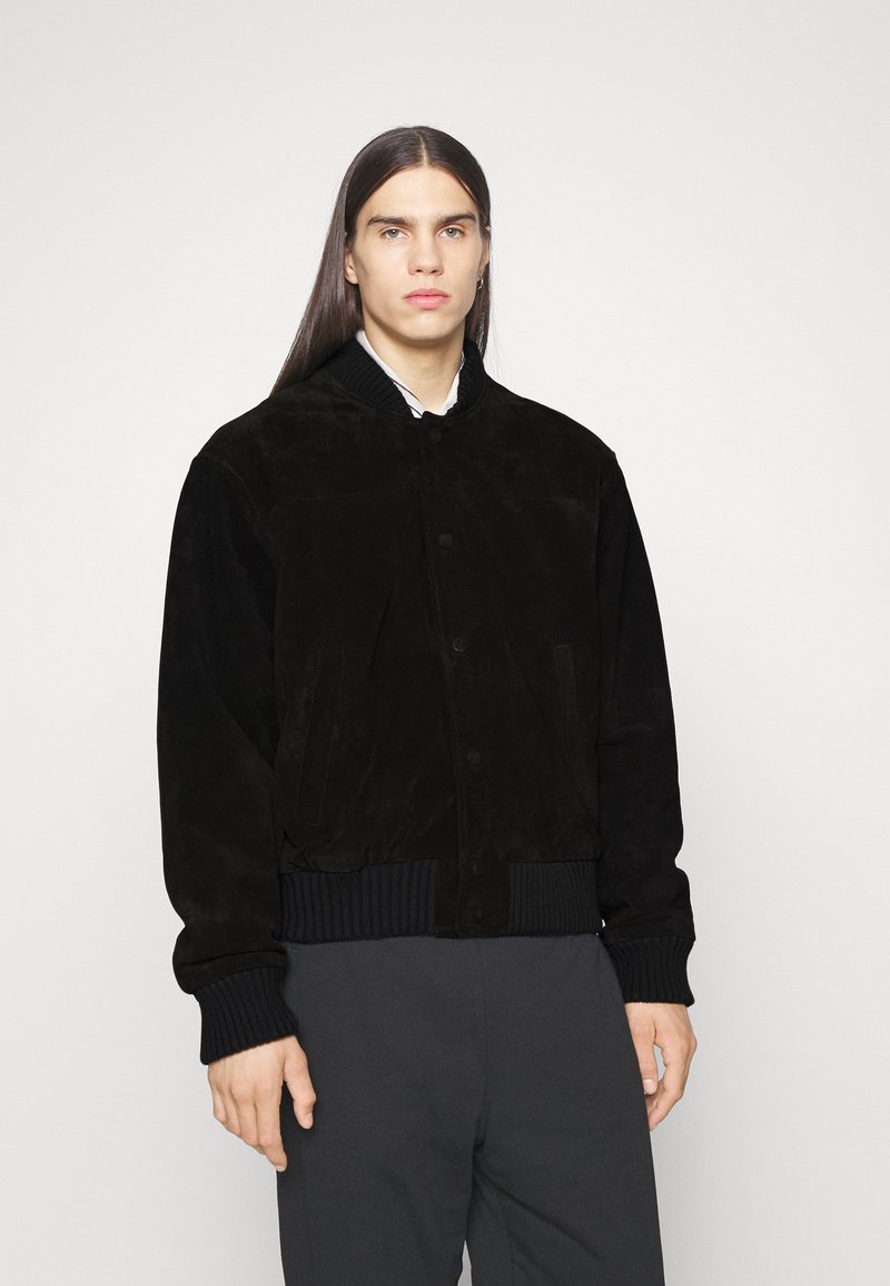 424 LIGHTWEIGHT JACKET Chaqueta de cuero black/negro Zalando.es