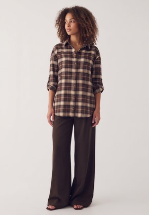 Opal Studio, OPAL STUDIO LENNIE SHIRT - Риза с копчета - brown off white