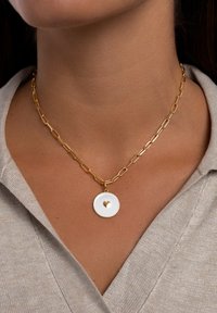 Singularu LOVELY HEART RED ENAMEL - Charms - oro con blanco