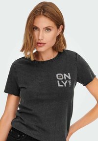 ONLY ONLLUCY LIFE REG S/S JRS NOOS - Printtipaita - schwarz