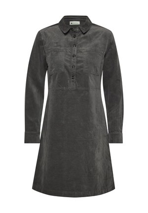 Street One, KNIELANGES KLEID AUS SOFTEM CORD - Robe chemise - gravel grey