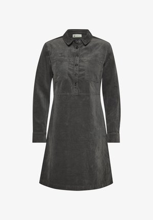 Street One, KNIELANGES KLEID AUS SOFTEM CORD - Robe chemise - gravel grey