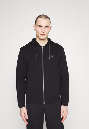Felpa con zip - nero