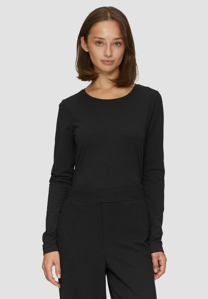 s.Oliver RUNDHALS 2ER PACK - Long sleeved top - schwarz