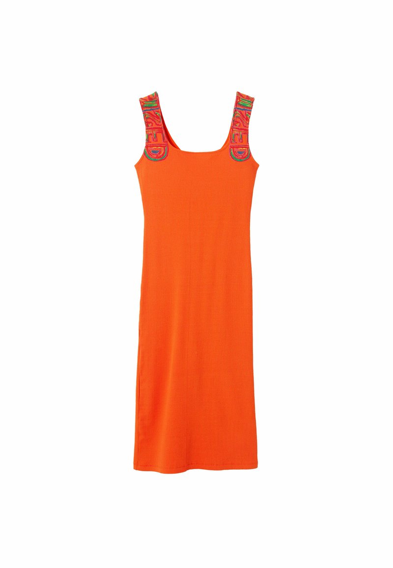 Desigual Gebreide jurk oranje Desigual Gebreide jurk oranje