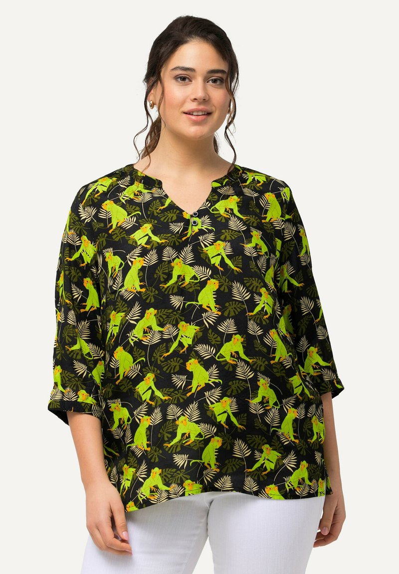 Ulla Popken 3/4 SLEEVE - Bluse - dark blue