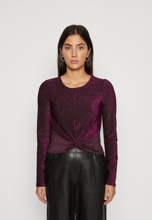 Pieces PCSERINA KNOT - Μπλούζα με μακριά μανίκια - black/clover