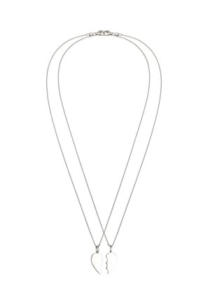 SET MIT HERZ FREUNDSCHAFTS - Necklace - silberfarben