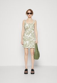 Abercrombie & Fitch RUCHED SIDE MINI  - Nappali ruha - green