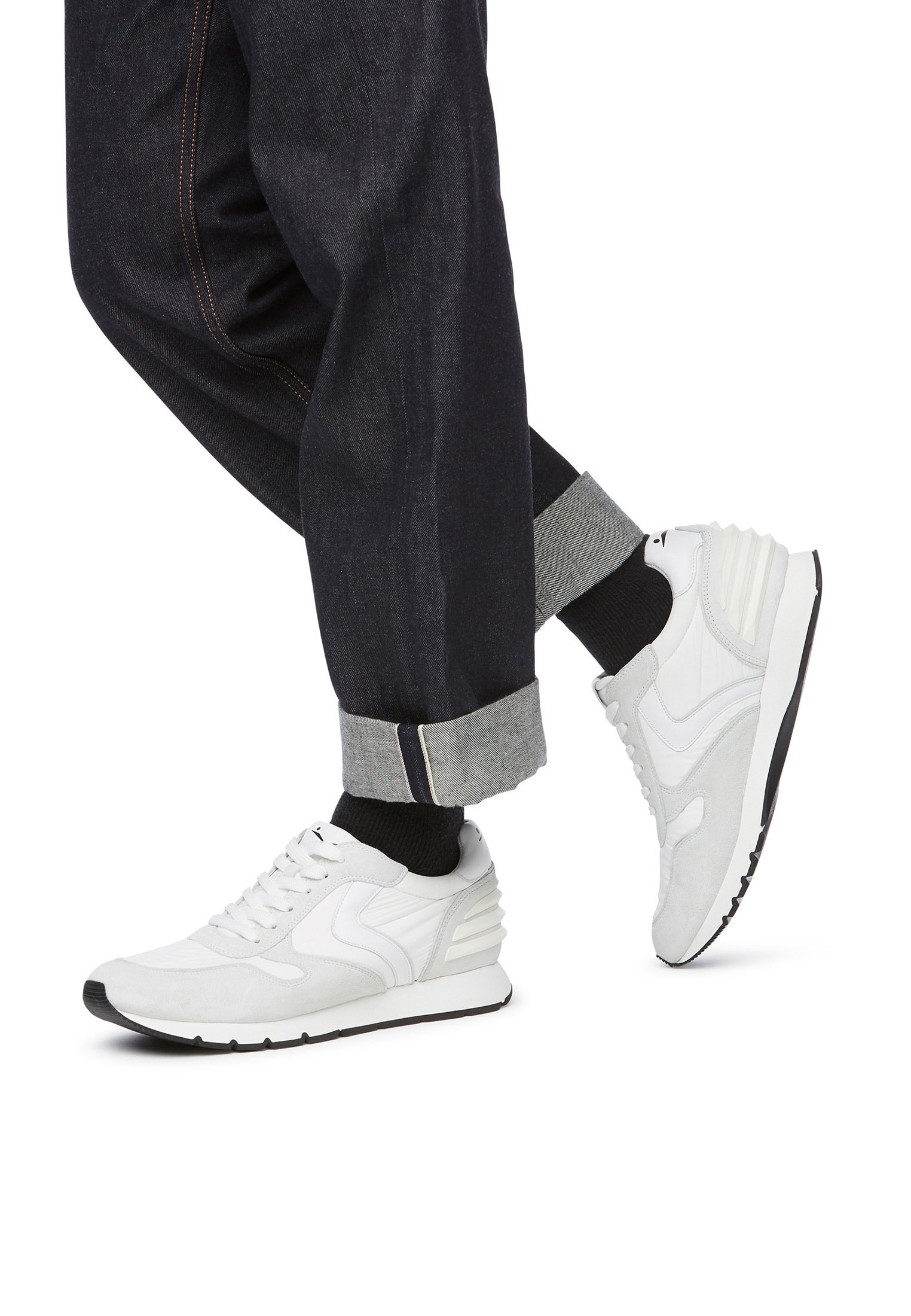 Chaussures VOILE BLANCHE Sneaker Homme - Cuir Nubuck Anthracite - Style Sportif