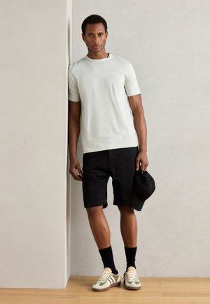 LOGO ON CHEST 2 PACK - Basic T-shirt - aqua/white