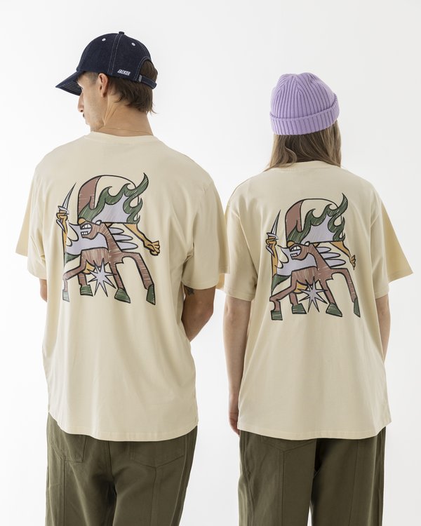 HORISCA UNISEX - Print T-shirt - beige