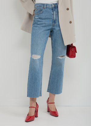 Calliope CROPPED  - Jean droit - blu