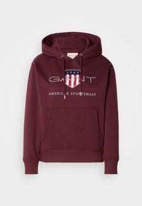 ARCHIVE SHIELD HOODIE - Felpa - plum wine