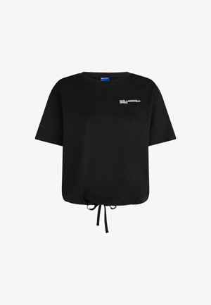 Karl Lagerfeld Jeans, TIED-HEM - Тениска с щампа - black