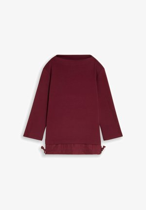 TOM TAILOR, TOM TAILOR T-SHIRT SCUBA LANGARMSHIRT IM 2-IN-1-LOOK - Long sleeved top - preppy plum