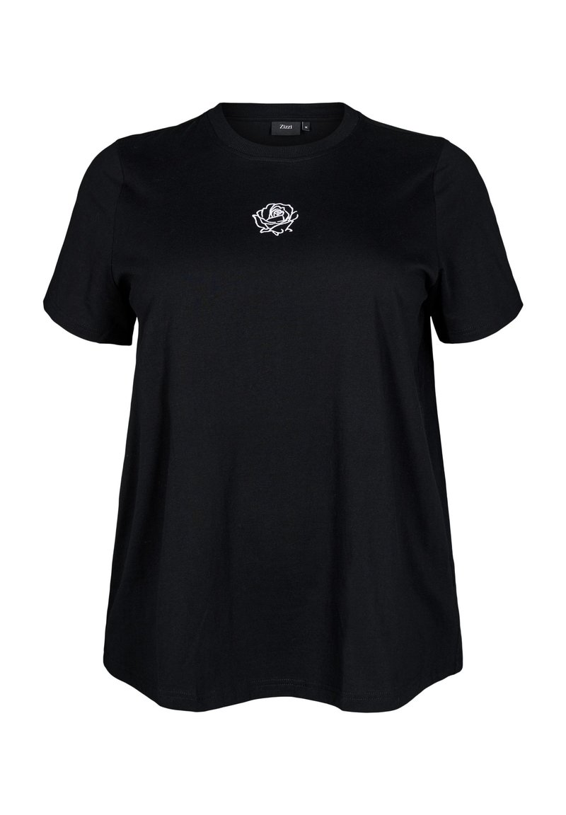 Zizzi T-shirt print zwart