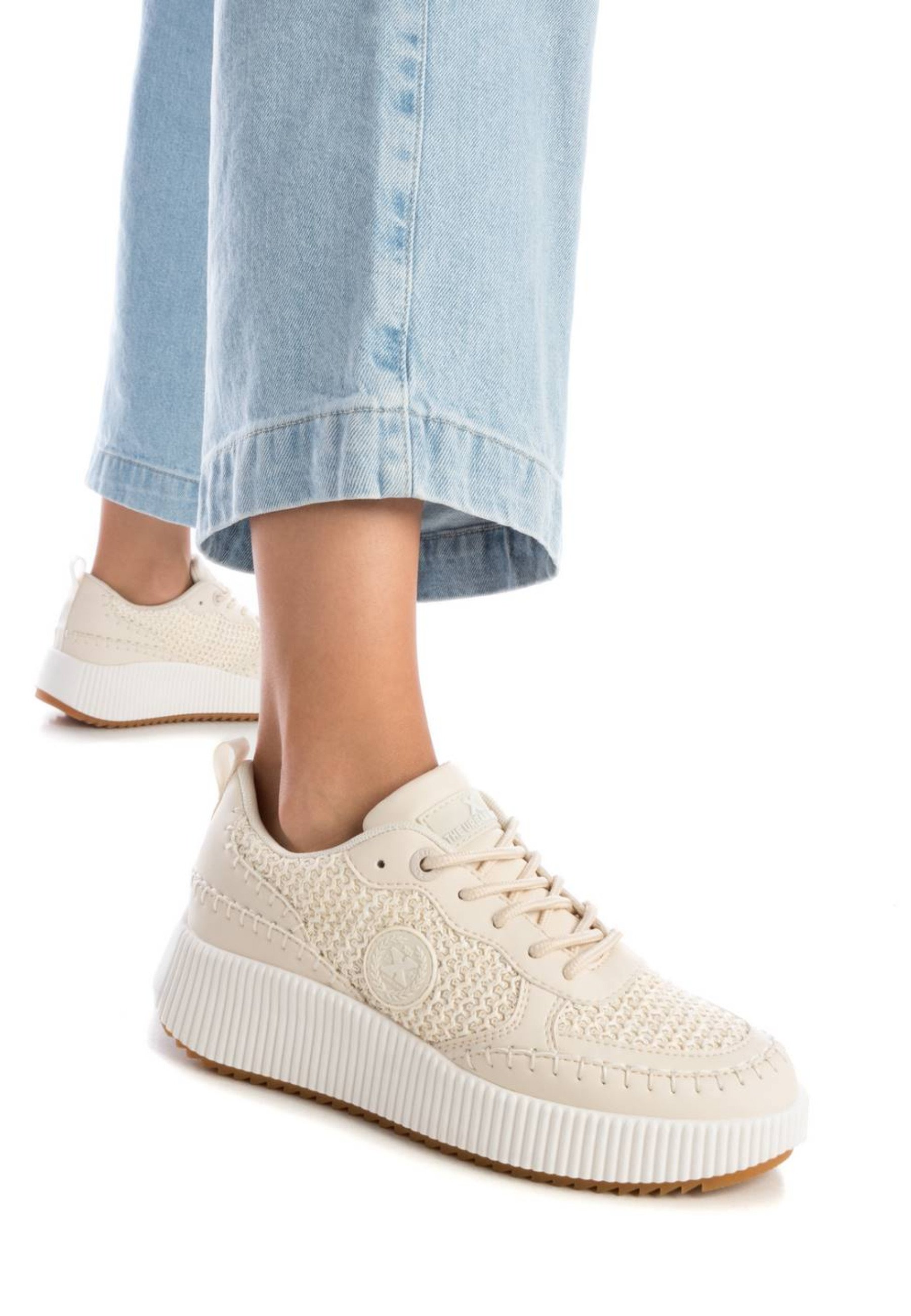 Xti Zapatillas Blancas De Plataforma Mujer XTI Zapatilla Urbana