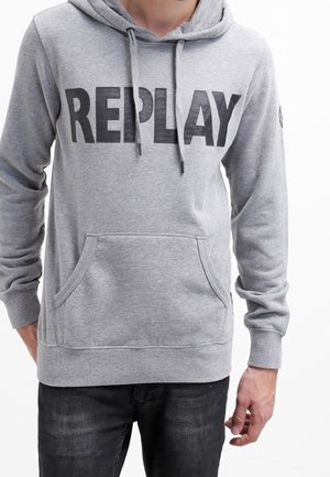 Kapuzenpullover - mottled dark grey
