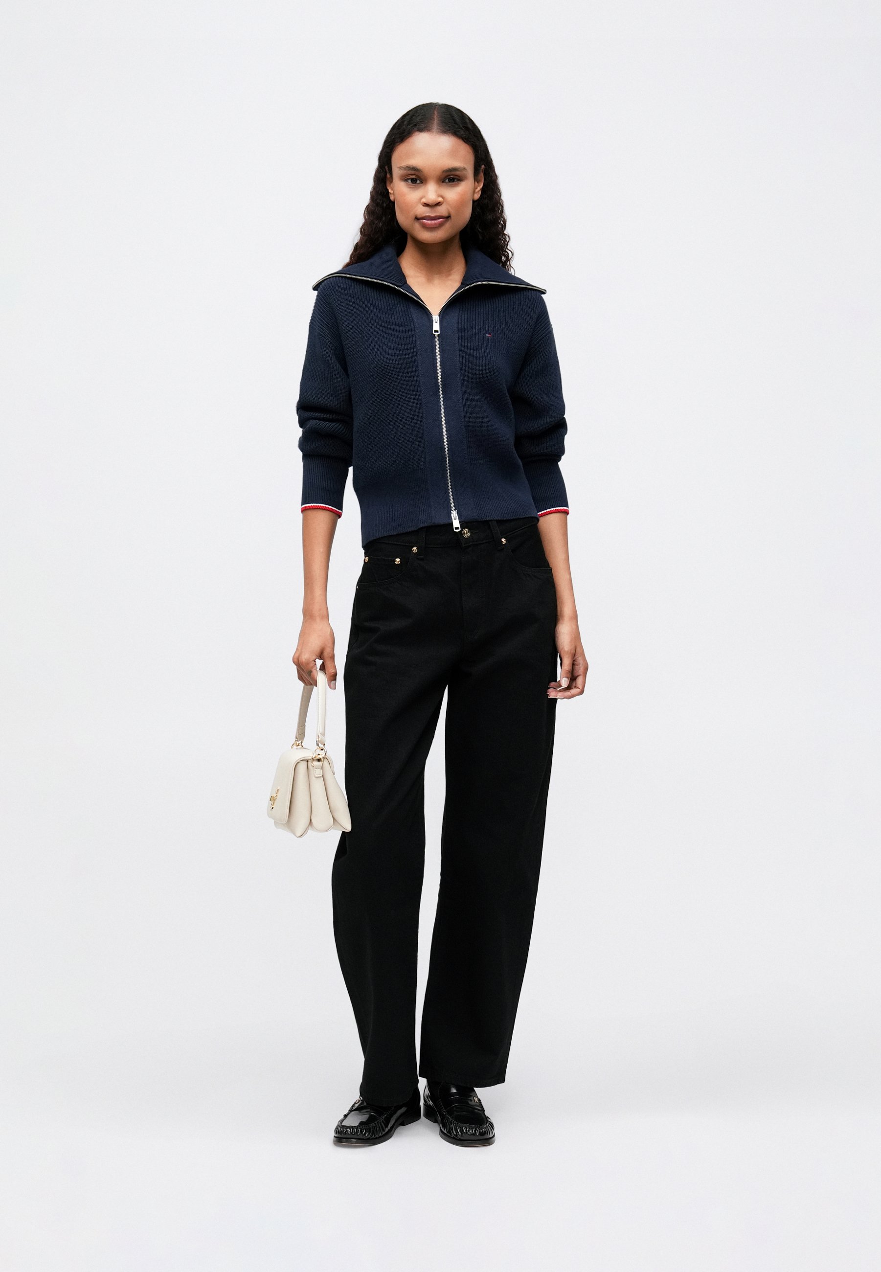 Tommy Hilfiger FULL ZIP CARDIGAN - Cardigan - dark night navy