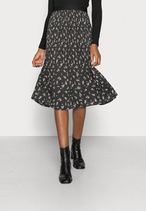 FALDA MIDI PLISADA - Spódnica trapezowa - black