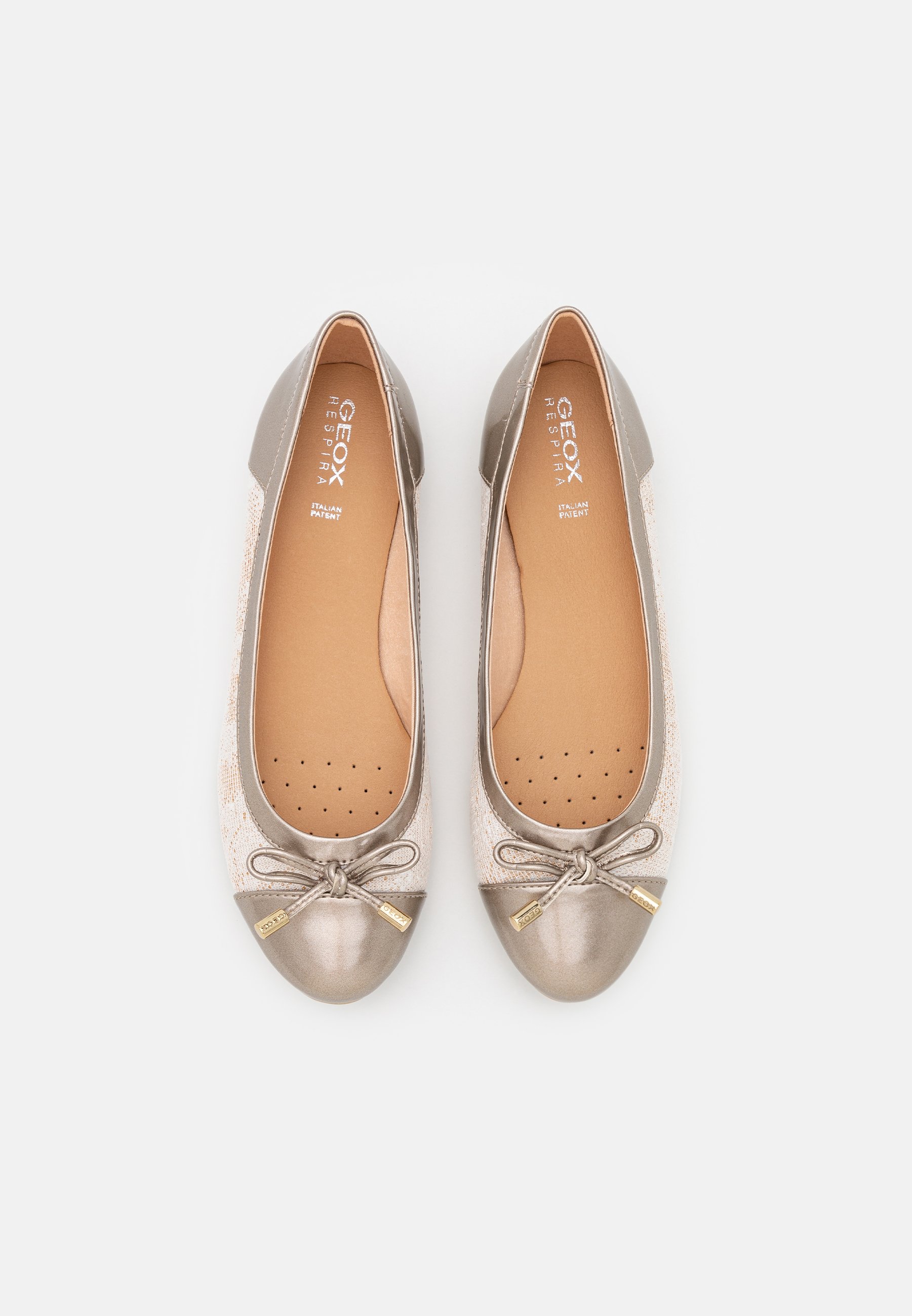 Geox CHARLENE - Ballerina's - light taupe/goudkleurig - Zalando.nl