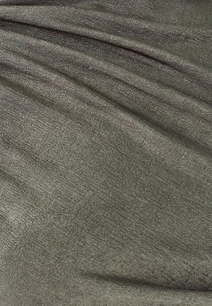 Olive green, textured fabric with fine ridges and soft surface, showing gentle folds and drapes for nuanced visual detail.
