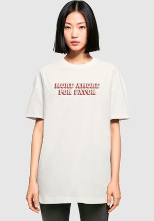 HUGS LOVE-MORE AMORE POR FAVOR - T-Shirt print - white