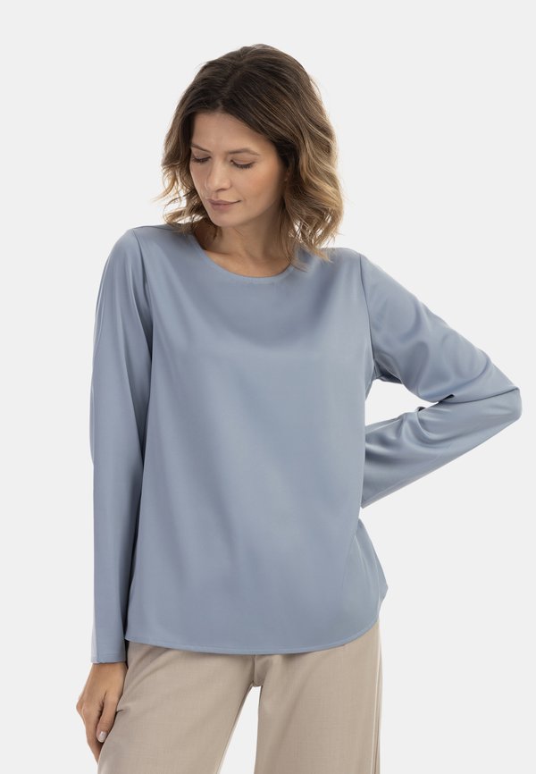 Bluse - blau grau