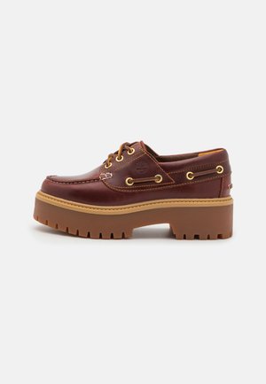 STONE STREET 3 EYE - Boat shoes - burgundy