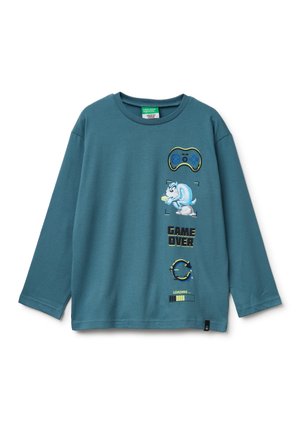WITH PHOTOGRAPHIC PRINT - Langarmshirt - teal