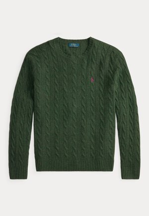 Polo Ralph Lauren, CABLE-KNIT WOOL-CASHMERE SWEATER - Πουλόβερ - lodgepole pine heather