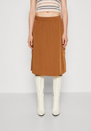VILA VIPETRA CARGO SKIRT - Φούστα σε γραμμή Α - caramel café