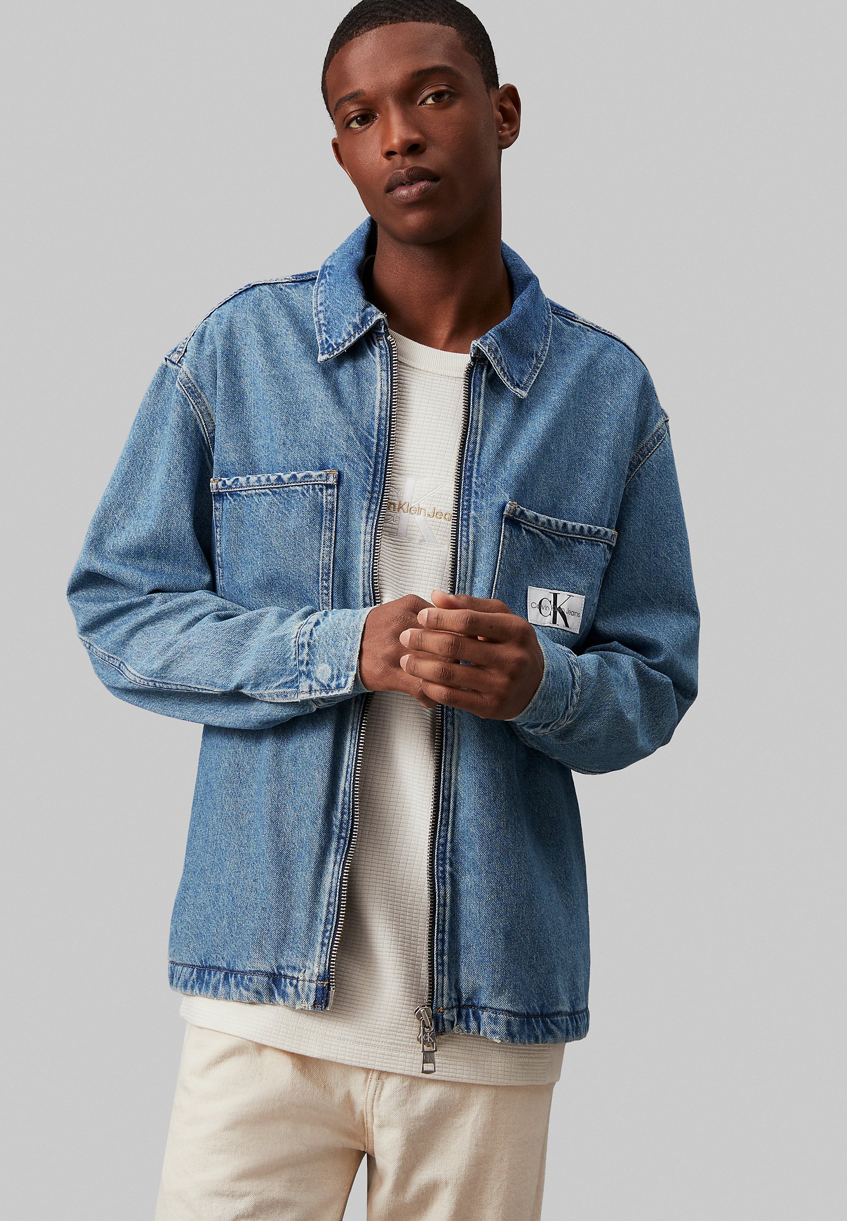 Giubbino Jeans Uomo Calvin Klein Giacca Jeans Giubbotto Jeans