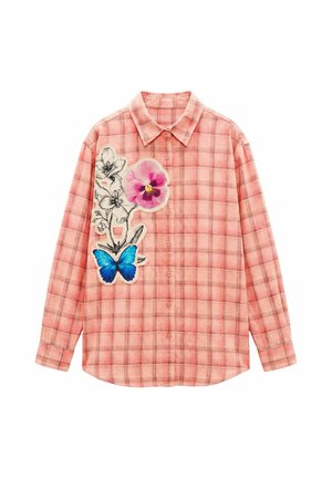 Desigual, PLAID FLOWERS SHIRT - Overhemdblouse - pink