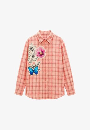 Desigual, PLAID FLOWERS SHIRT - Overhemdblouse - pink