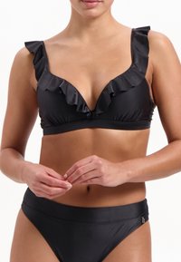 Beachlife RUFFLE  - Bikini pezzo sopra - donkergrijs