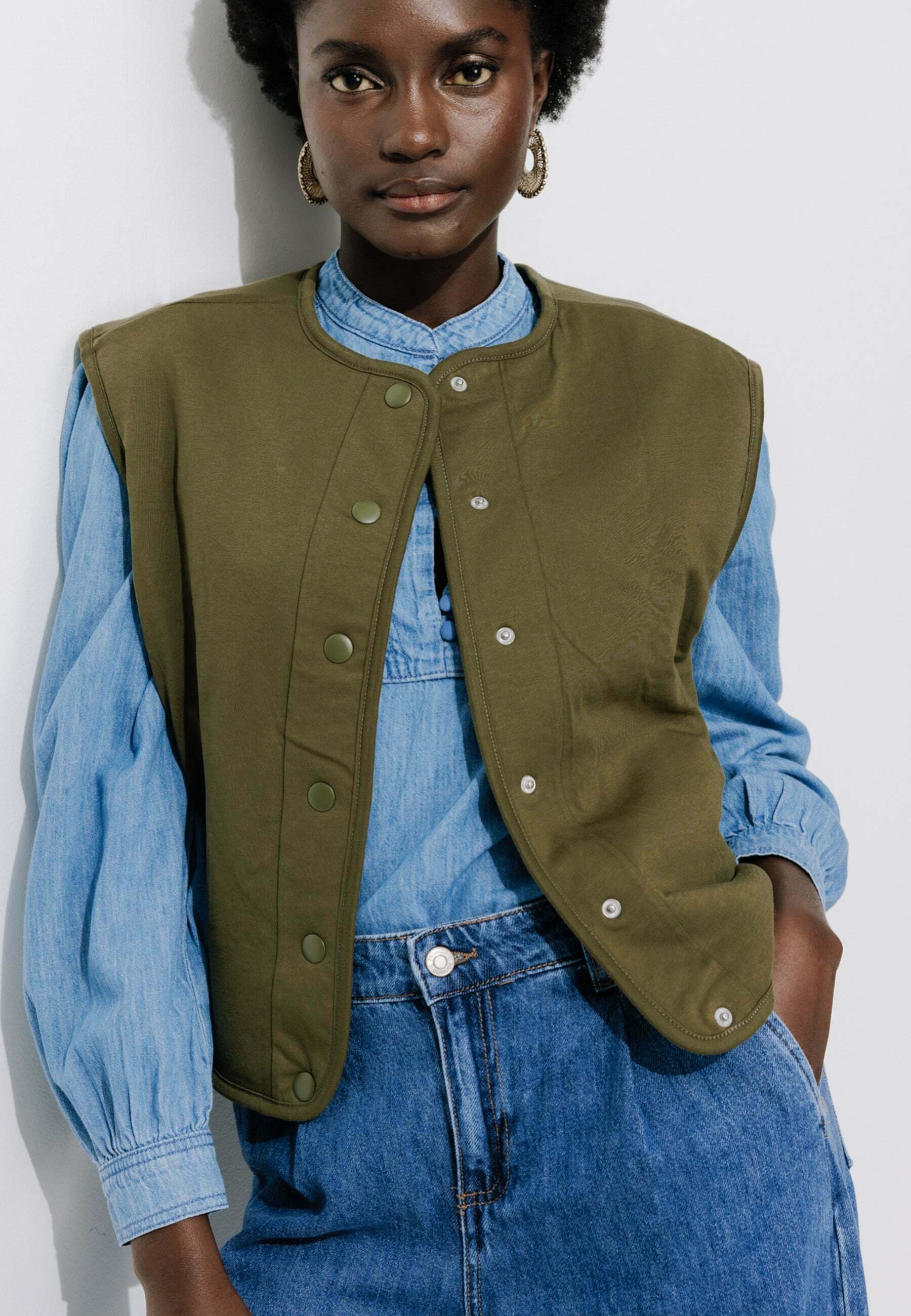 Gilet Sans Manche Moumoute Kaki Gilet Sans Manche Maël Kaki