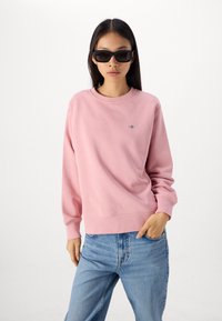 GANT SHIELD C NECK - Mikina - dusty pink