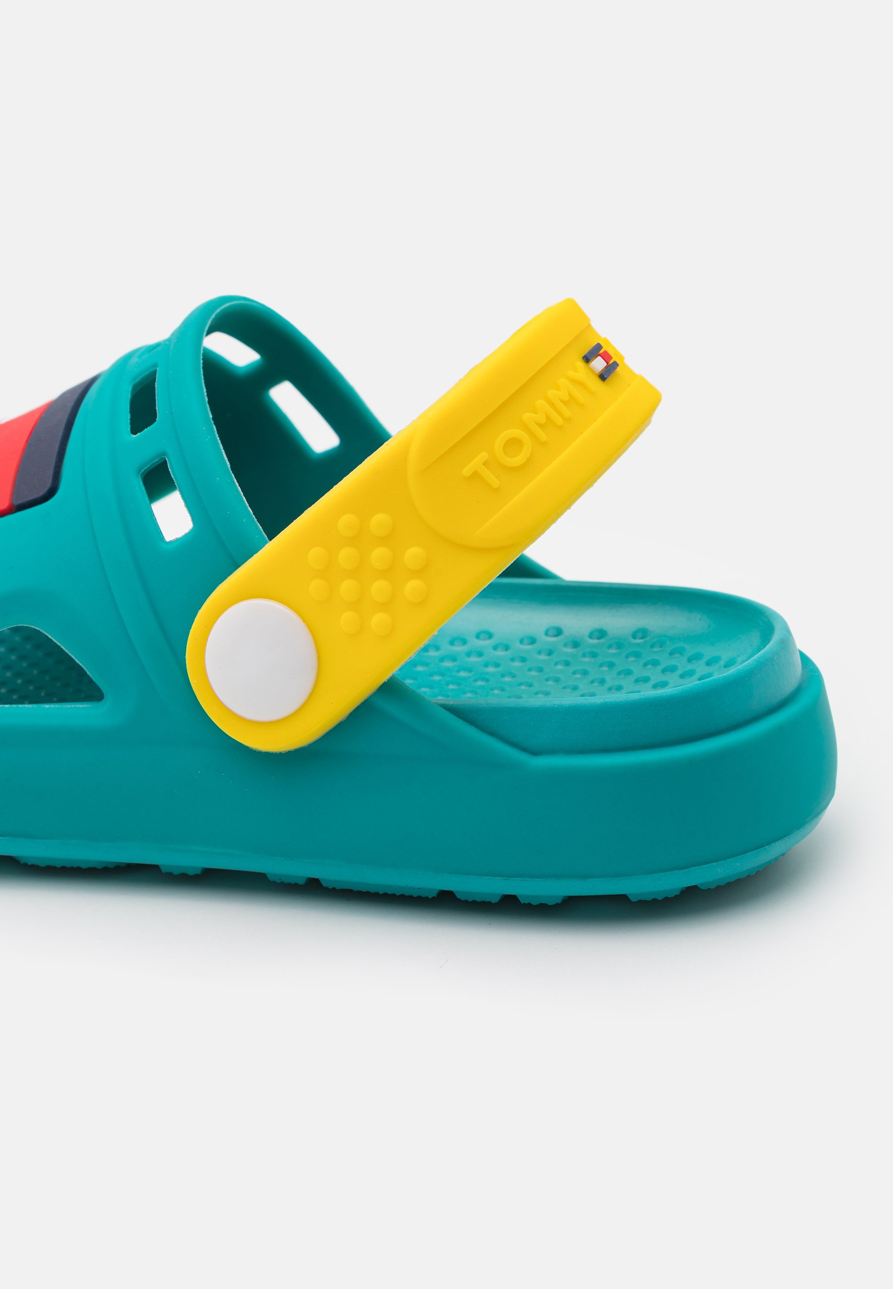 Tommy Hilfiger Chanclas de baño - green/yellow/menta - Zalando.es