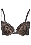 SEXY PEARL - Push-up bra - black/creme