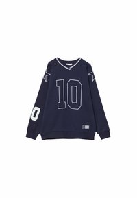 Stradivarius WITH STAR AND NUMBER   - Felpa - mottled dark blue