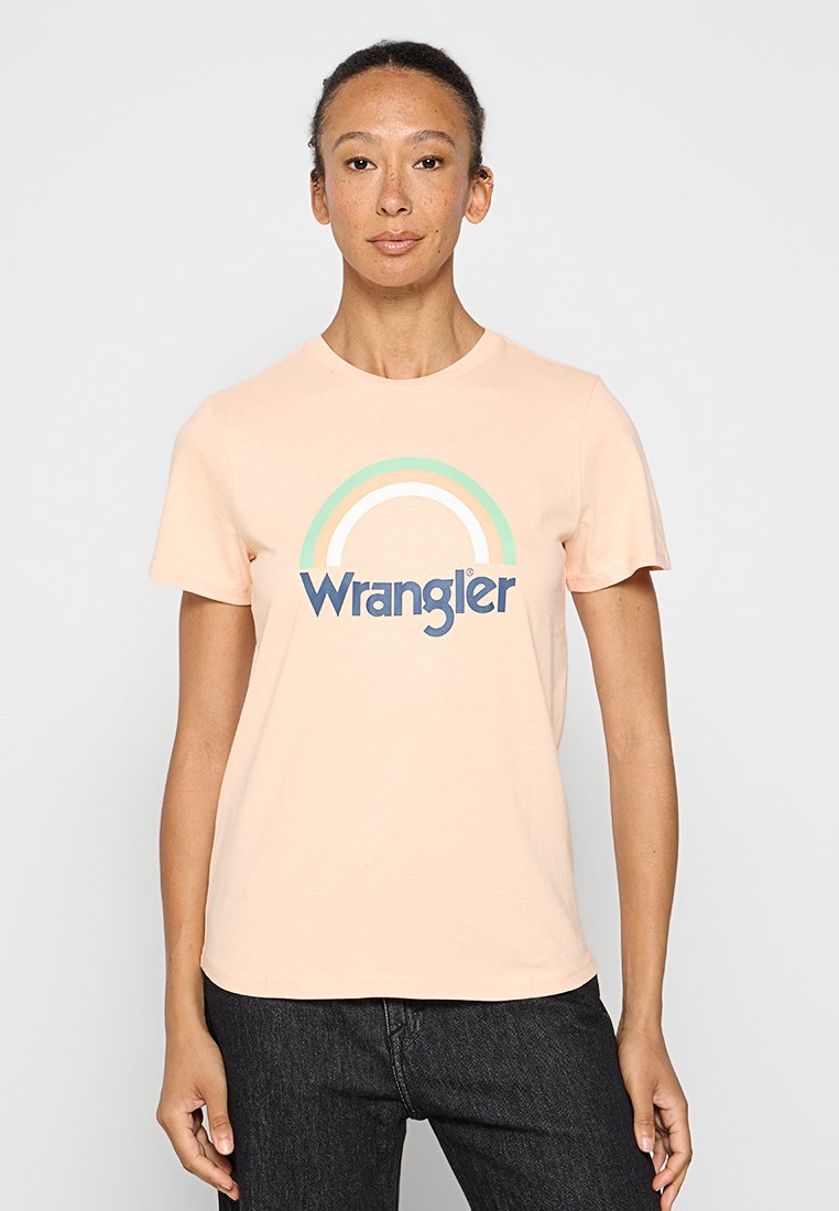 Wrangler T-shirt basic abrikoos Wrangler T-shirt basic abrikoos