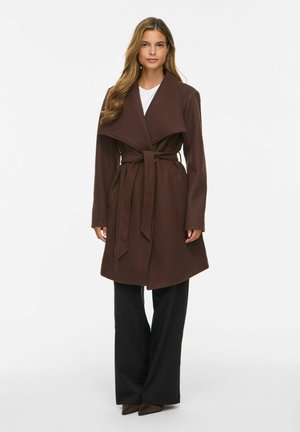 VILA, COAT VIDIRECTOR BELTED - Класическо палто - coffee bean