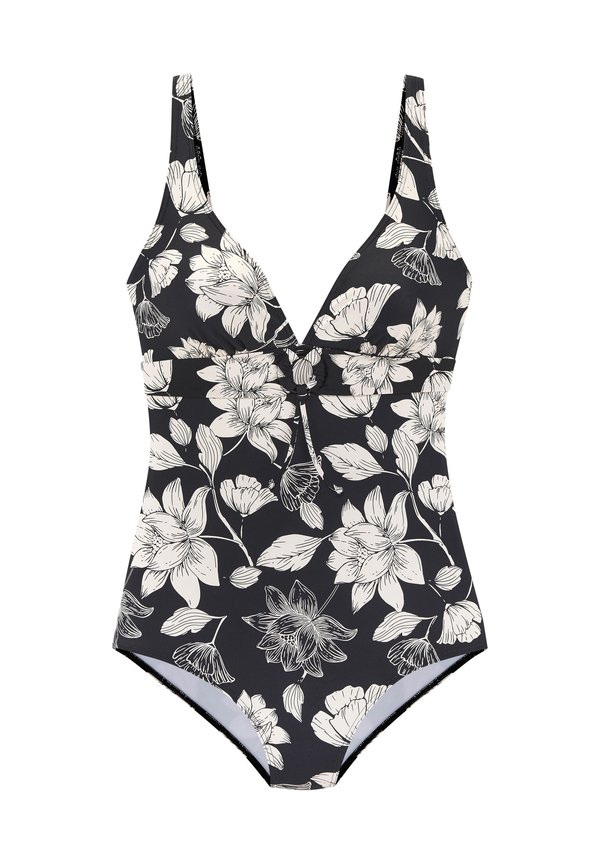 Badeanzug - schwarz cream