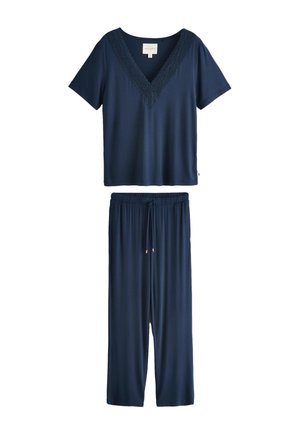 Laura Ashley, REGULAR FIT - LACE MODAL PYJAMAS SET . - Pyjama set - navy