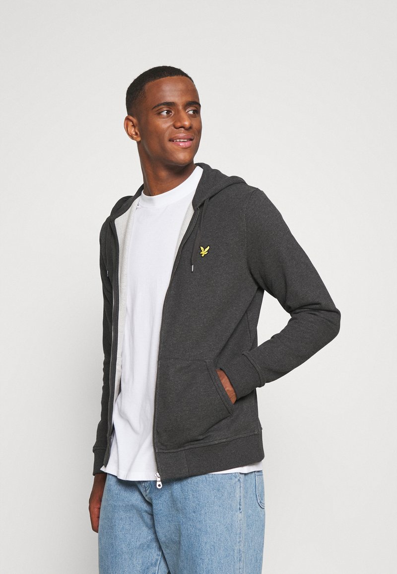 Lyle & Scott - ZIP THROUGH HOODIE - Sweatjakke - charcoal marl, Forstørre