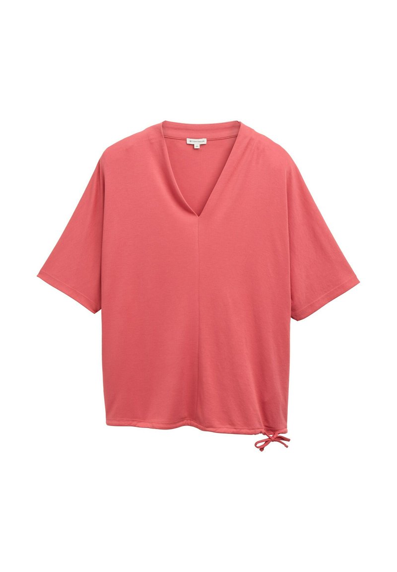 Tom Tailor T-shirt basic rood gemêleerd
