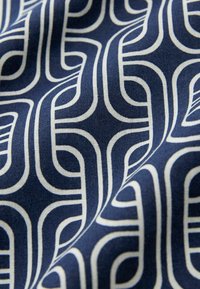 Next LINEN BLEND PRINTED SHORT SLEEVE .  - REGULAR FIT - Hemd - navy blue