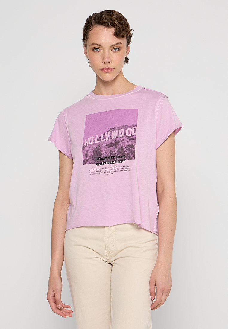Guess T-shirt print lila